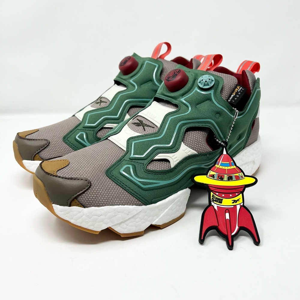 Reebok x adidas x BBC INSTAPUMP FURY BOOST GREEN Low Top Athletic Sneakers